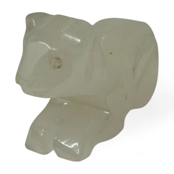 Vintage Hand Carved Marble Onyx Miniature Agate Cat Kitten Figurine Collectible - Picture 8 of 11